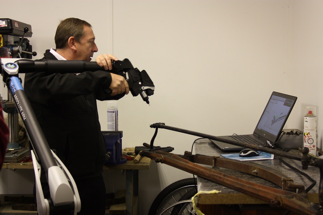 Danny Melville of Hexagon Metrology visited the shed with state of the art 3D scanning and metrology equipment.
