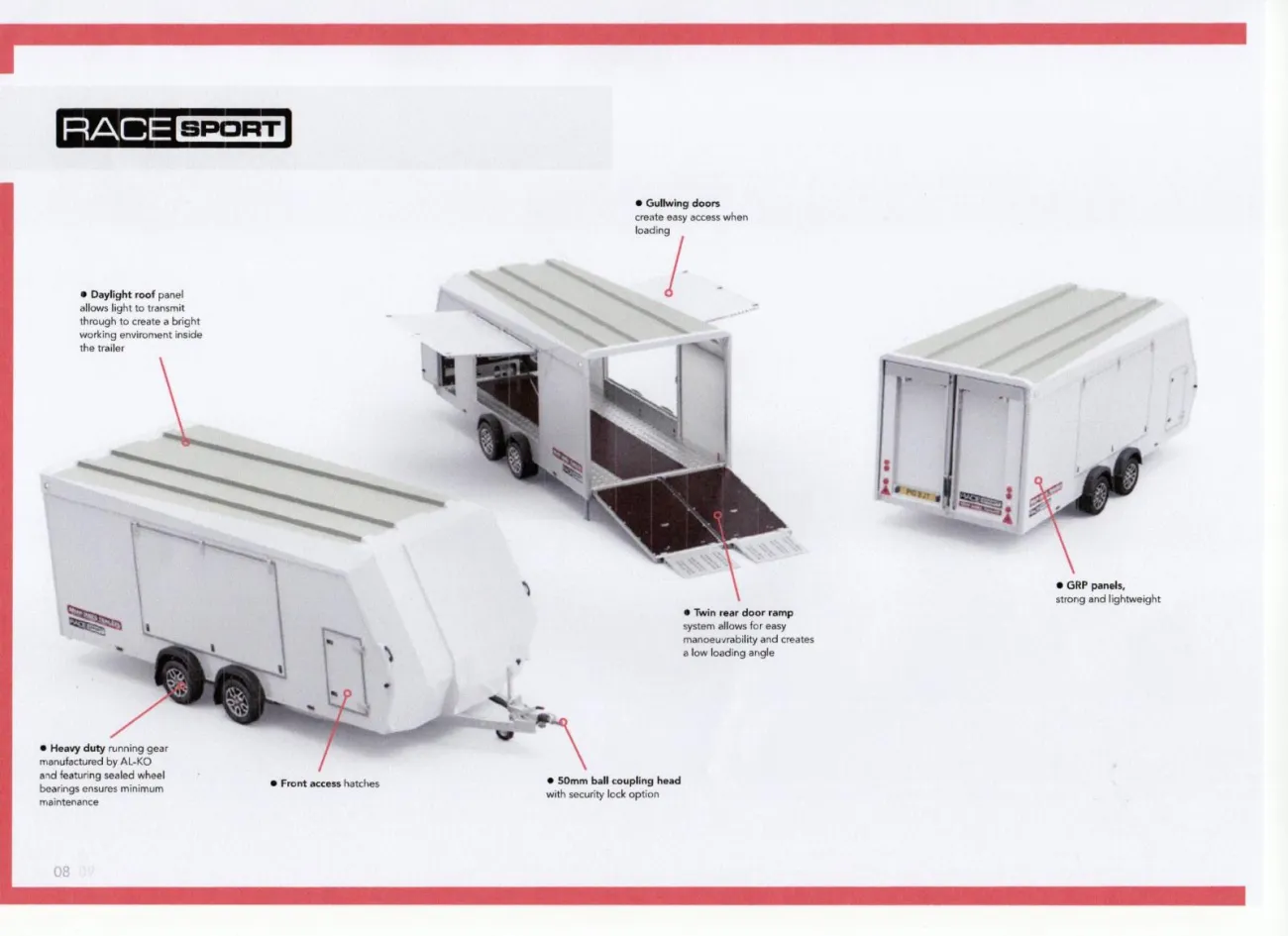 The covered car transporter for the Skeoch
